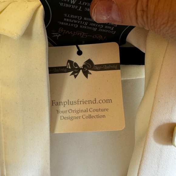 Goth steampunk ruffled white shirt. - Picture 4 of 6